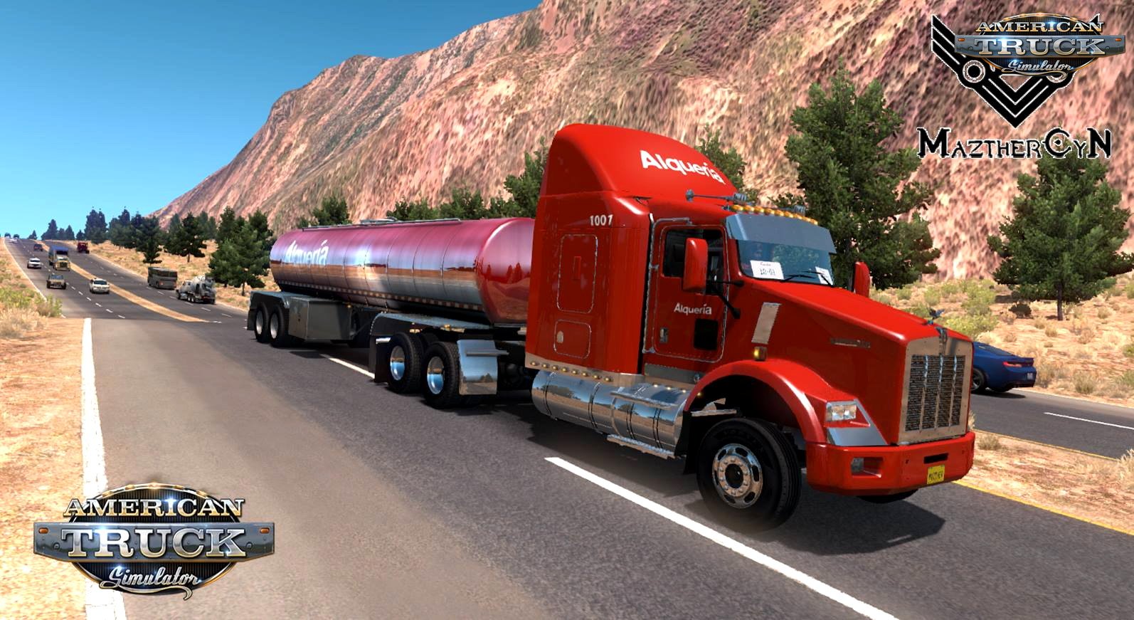 Leche Alqueria Combo Skin for Kenworth T800 + Trailer v1.0 (1.29.x)