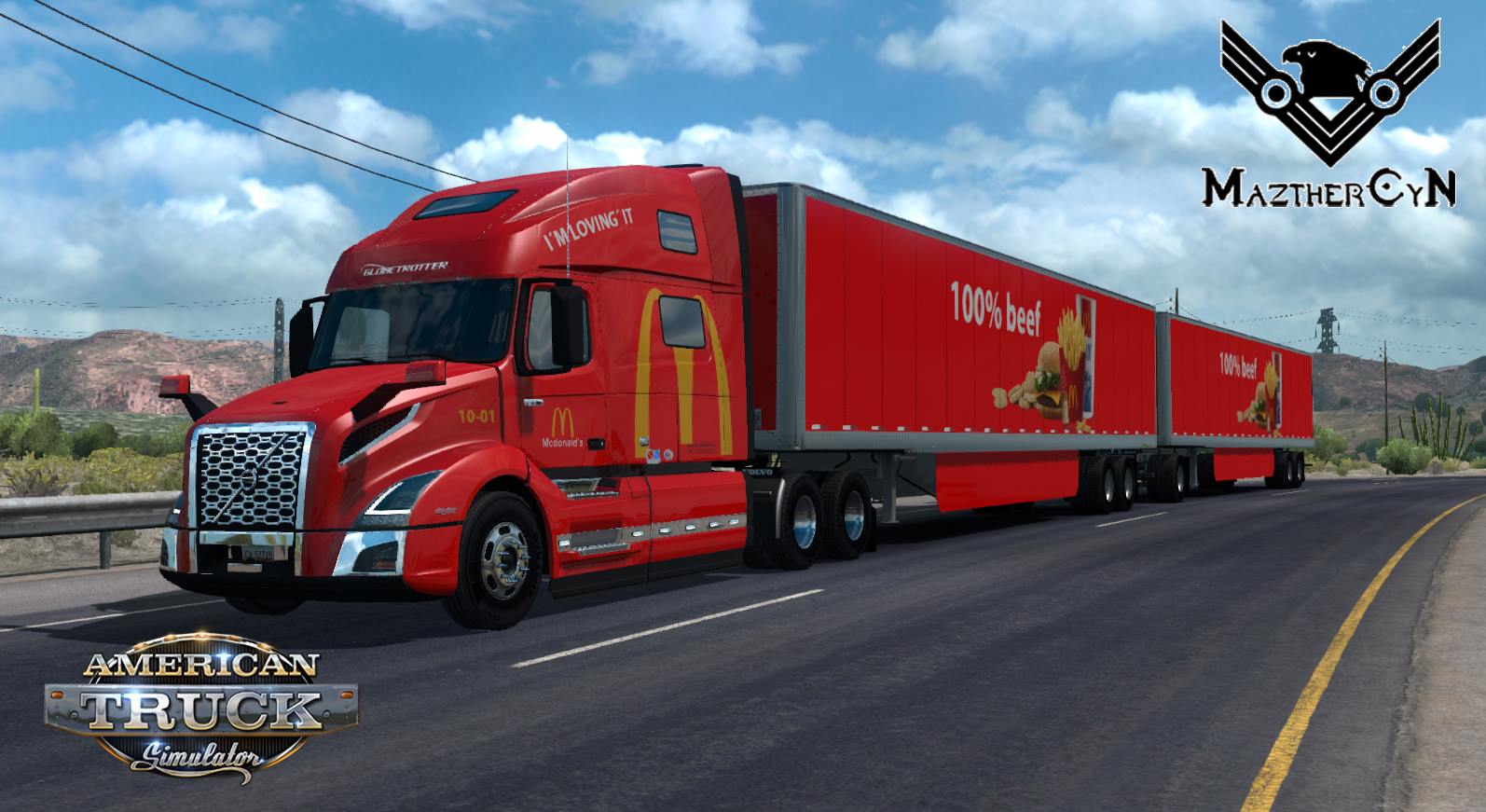 McDonalds Combo Skin for Volvo VNL 760 2018 + Trailer v1.0 (1.29.x)