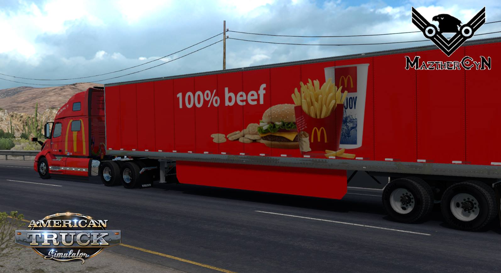 McDonalds Combo Skin for Volvo VNL 760 2018 + Trailer v1.0 (1.29.x)