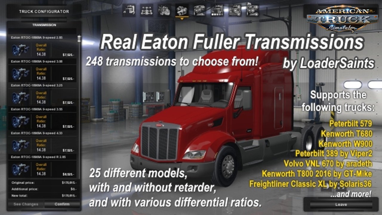 Real Eaton Fuller Transmissions v2.4.0 [1.30.x]