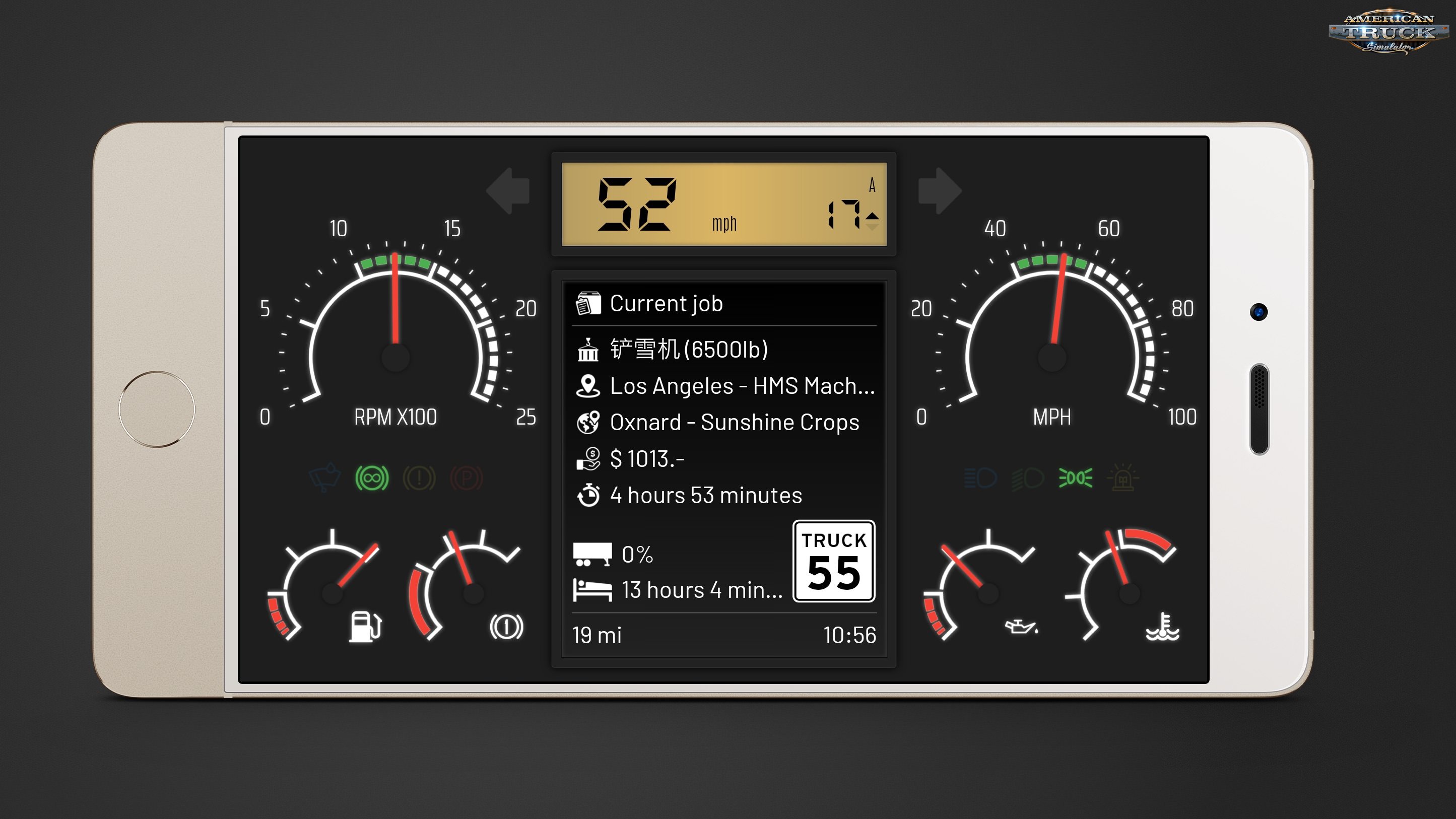 New Dashboard Skin (Telemetry Web Server) for Ats and Ets2