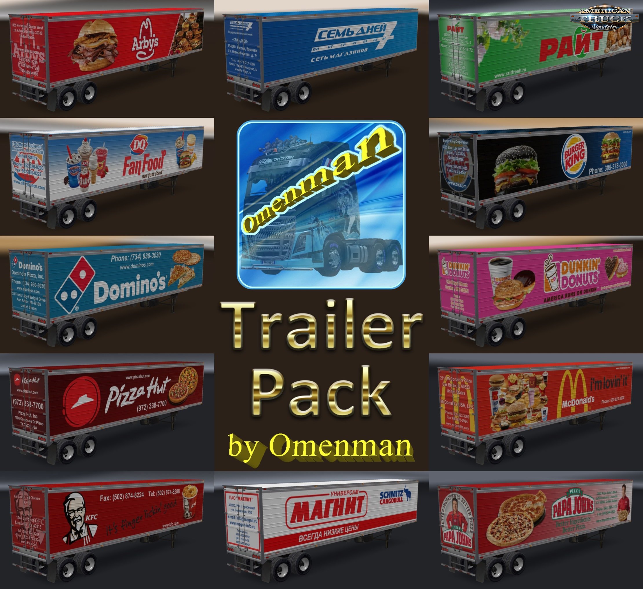 Trailer Pack Foods v 1.02.00 for Ats