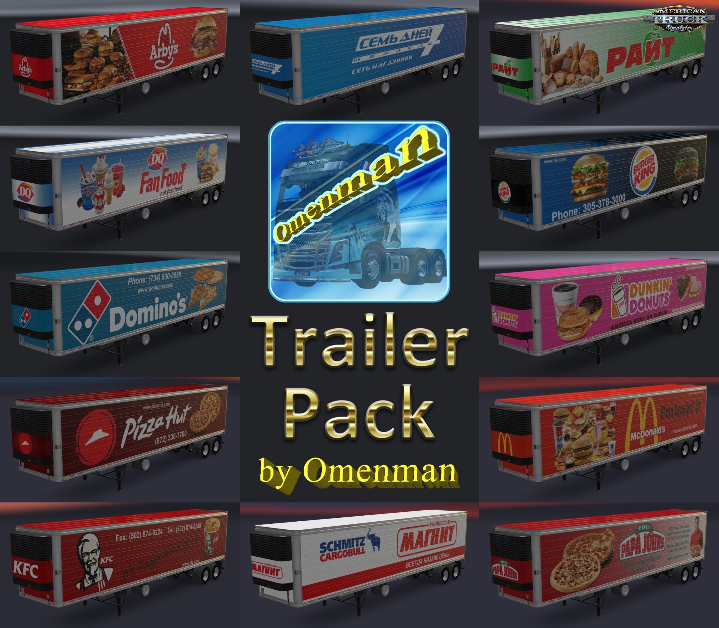 Trailer Pack Foods v 1.02.00 for Ats
