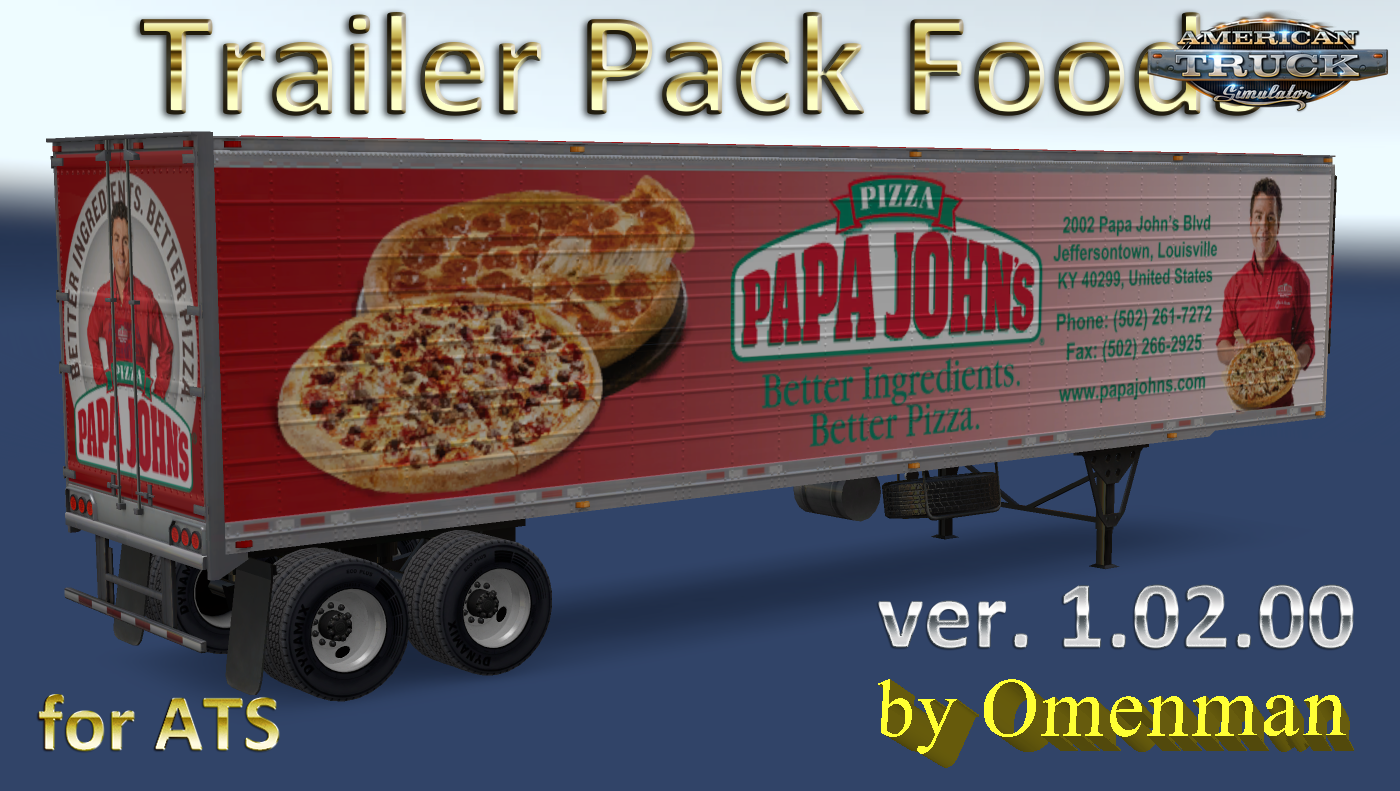 Trailer Pack Foods v 1.02.00 for Ats