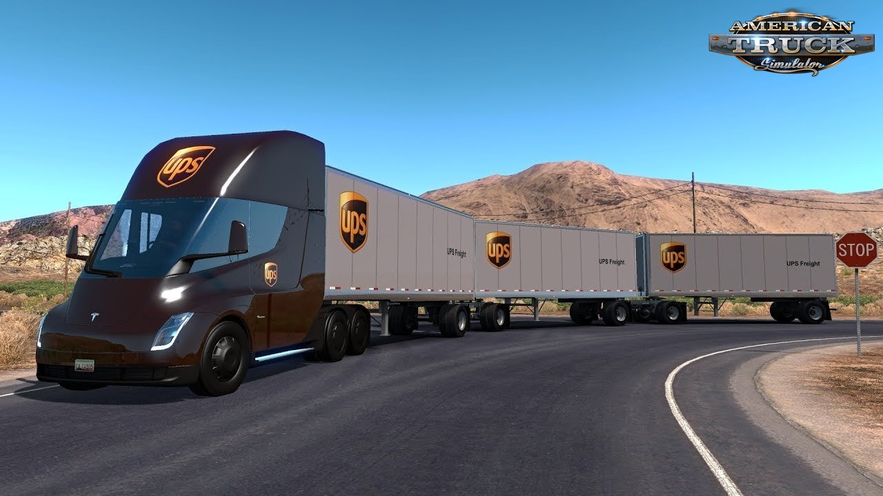 Tesla Semi Truck 2019 + Trailer v1.0 (1.31.x) (ATS)