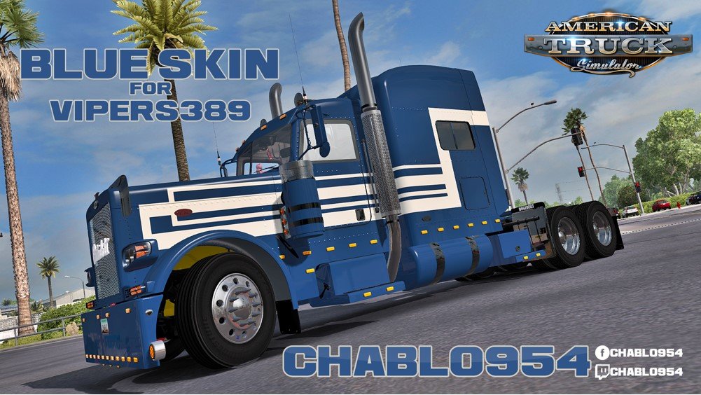 Blue Skin for Peterbilt Viper 389 v1.0 by Chablo954 (1.31.x)