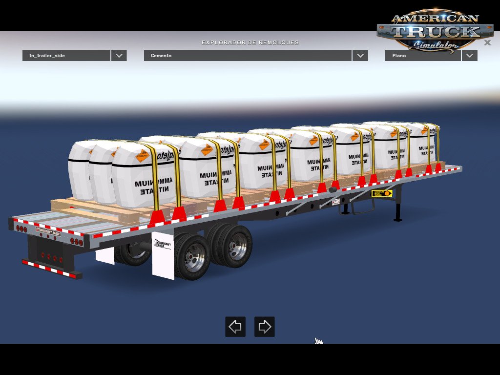 Flat trailer with Sacks of Cement for Ats