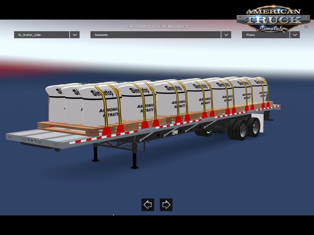 Flat trailer with Sacks of Cement for Ats