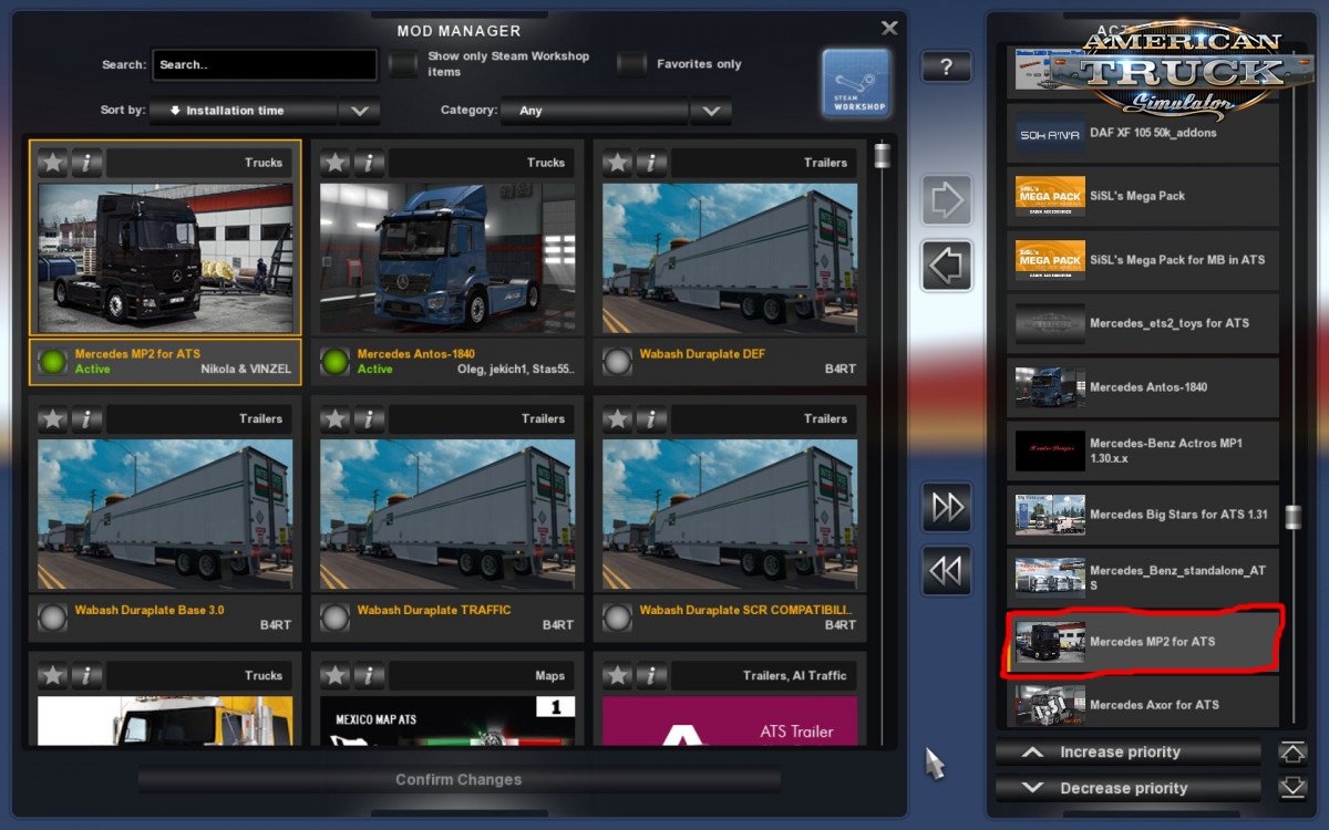 Mercedes Benz MP2 update for Mercedes Trucks Megapack for Ats [1.31.x]