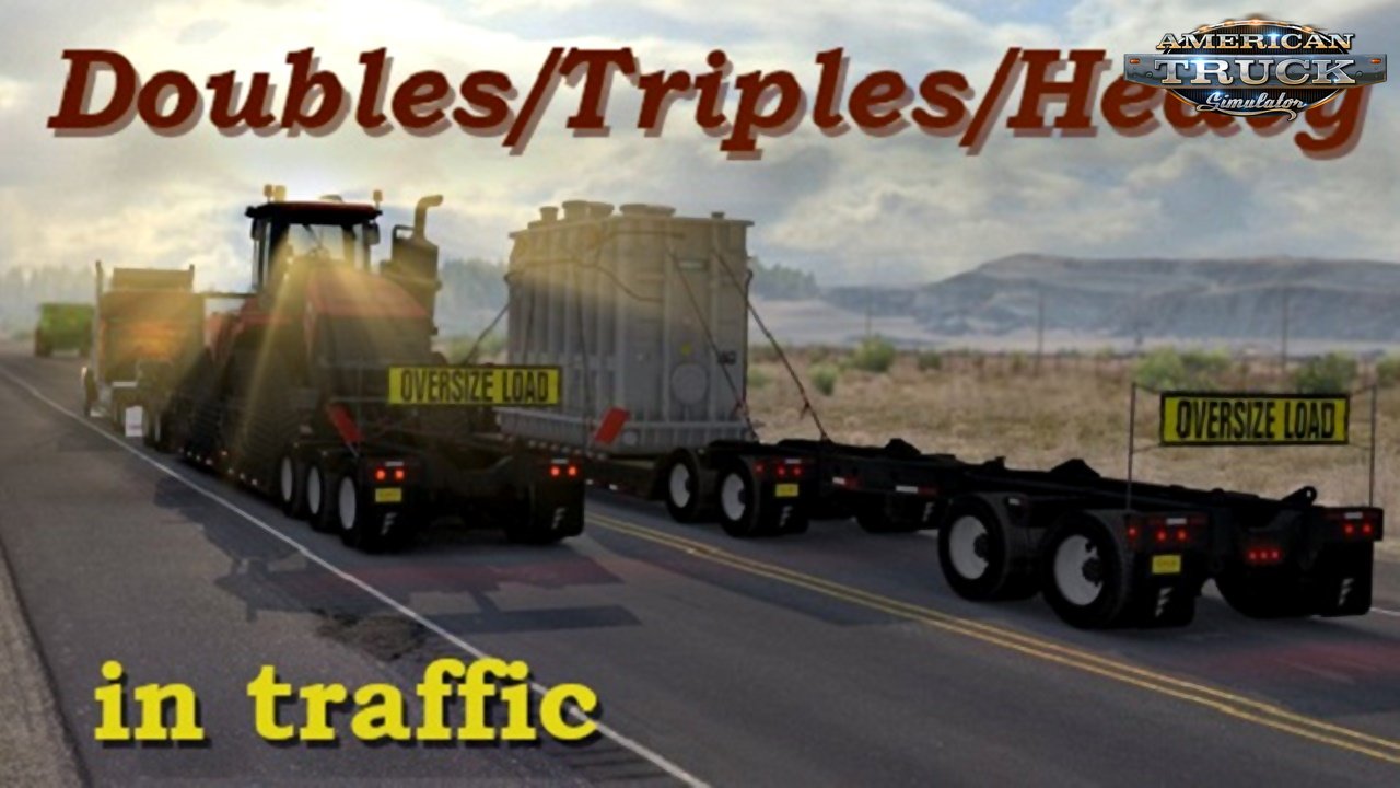 Doubles/Triples/Heavy Trailers in Traffic for Ats (1.32 beta)