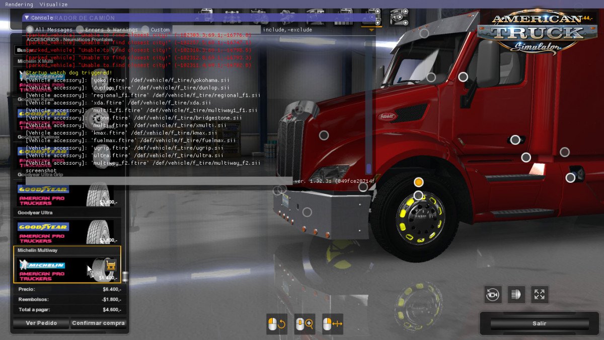 American Pro Truckers Wheel and Accessories Pack (update) for Ats