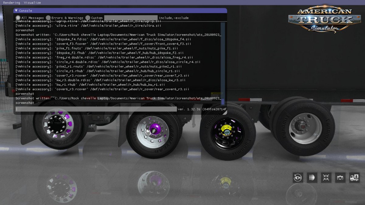 American Pro Truckers Wheel and Accessories Pack (update) for Ats