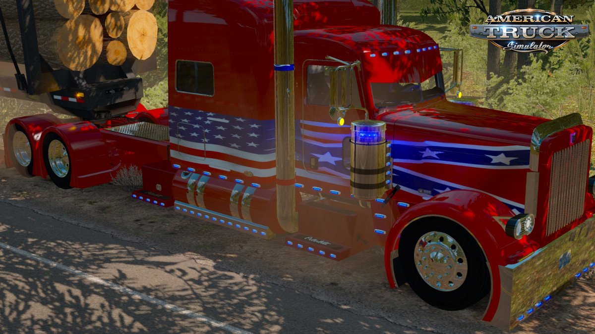 Rebel Outlaw Skin for Peterbilt 389 v1.0 (1.32.x)
