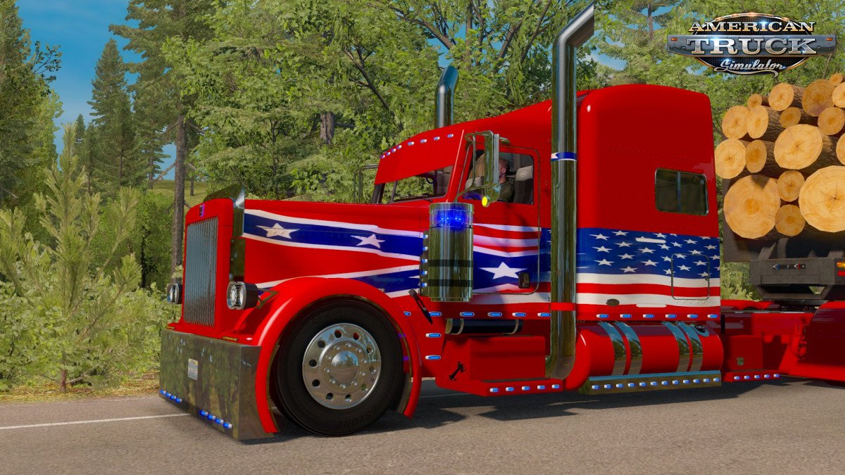 Rebel Outlaw Skin for Peterbilt 389 v1.0 (1.32.x)