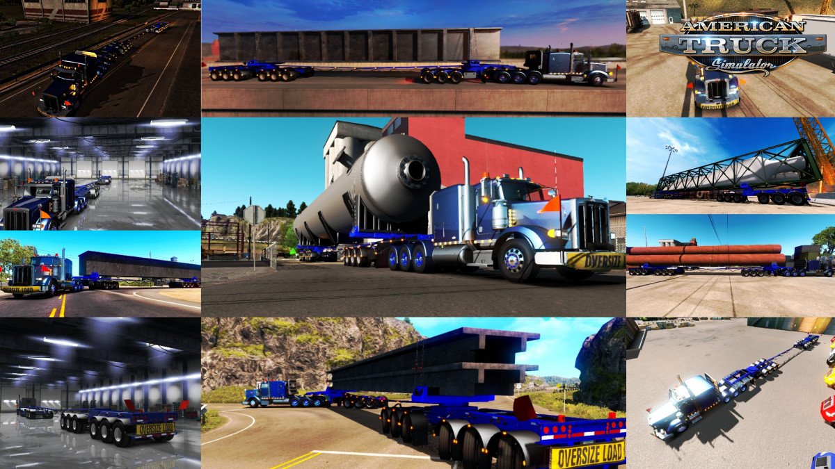 Oversize Owned Dolly Trailer (9 axles with steer axles) v1.0 (1.32.x)