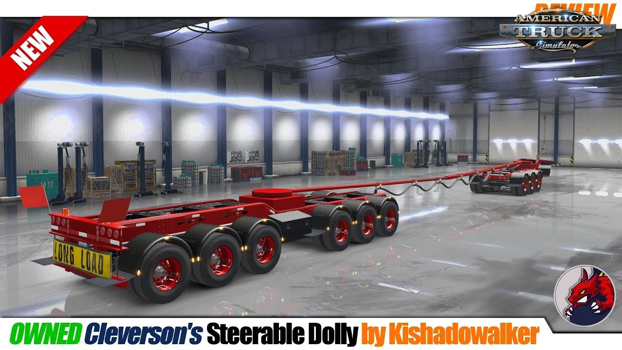 Oversize Owned Dolly Trailer (9 axles with steer axles) v1.0 (1.32.x)