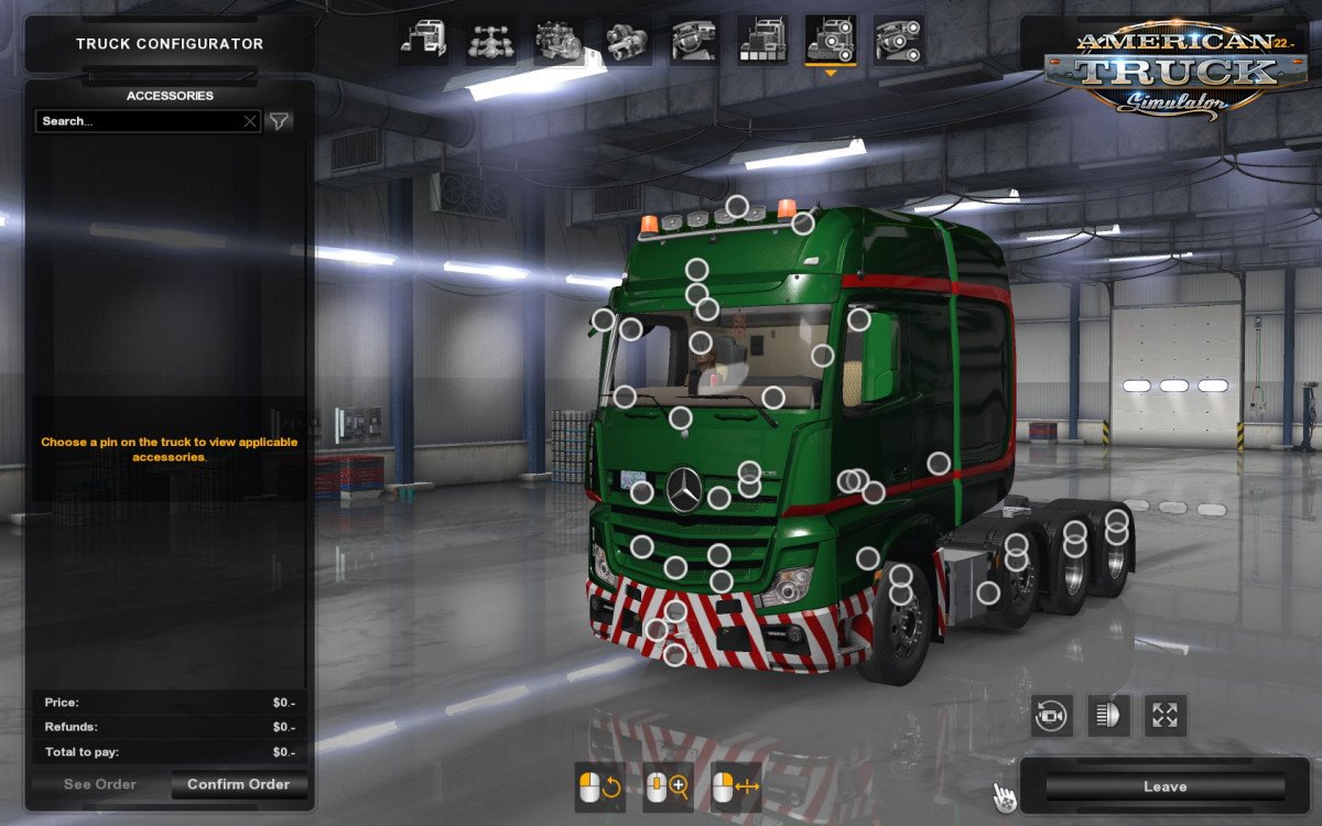 Mercedes Big Stars (Actros/Arocs SLT) v1.0 for ATS (1.32.x)