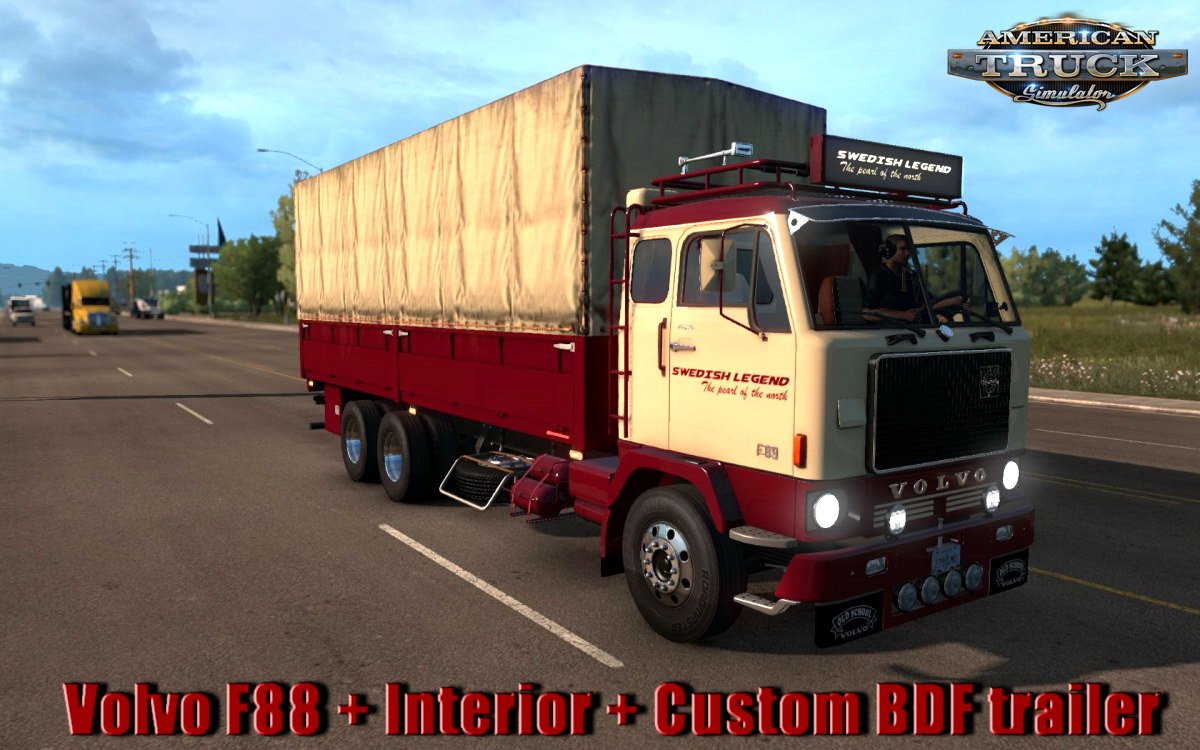 Volvo F88 + Interior + Custom BDF trailer v1.0 by XBS (1.33.x)