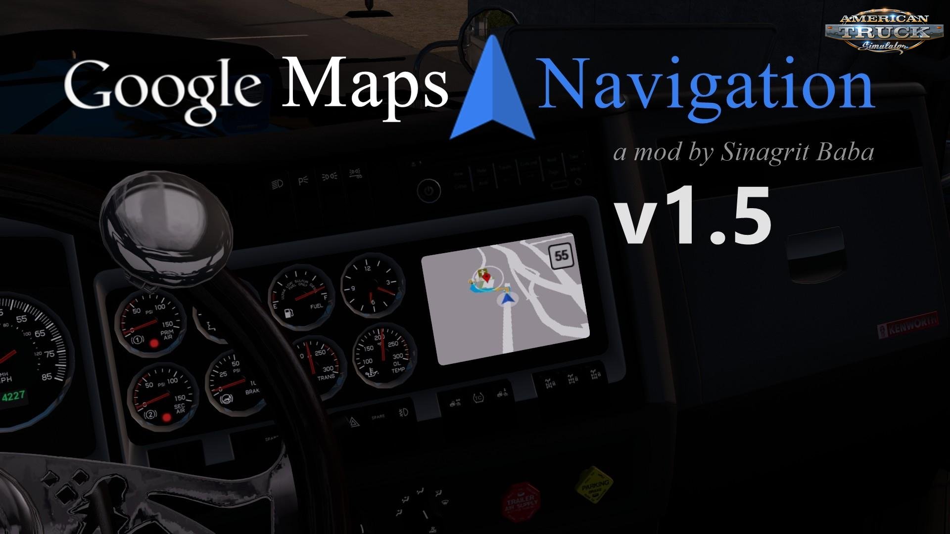 Google Maps Navigation v1.5 for ATS (1.33.x)