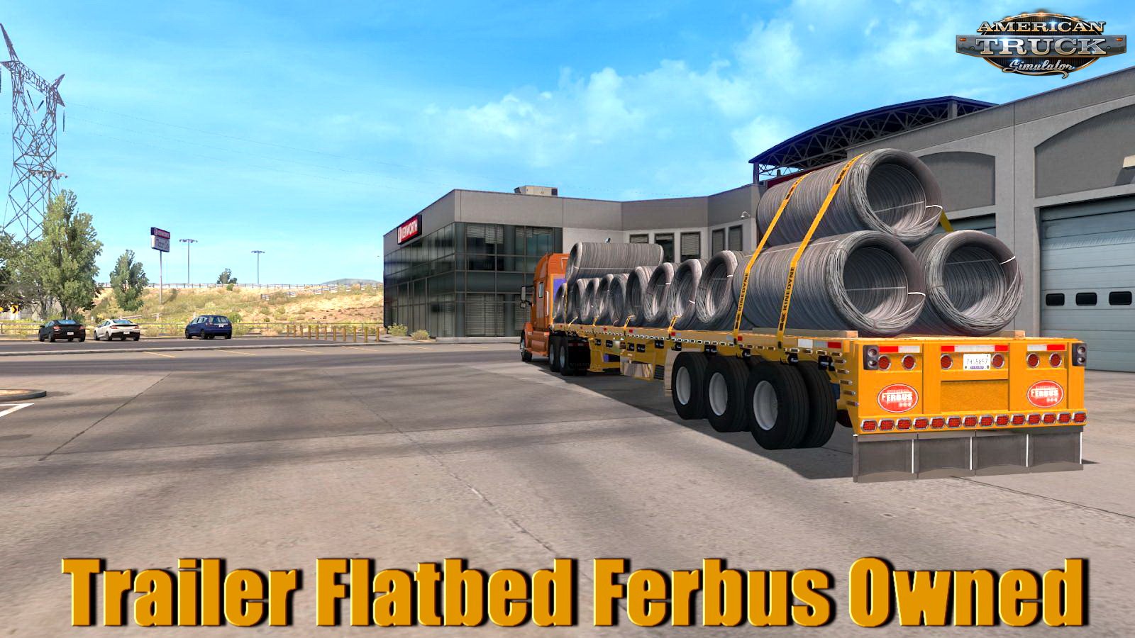 Trailer Flatbed Ferbus Owned with Mudflaps Animations v1.0 (1.33.x)