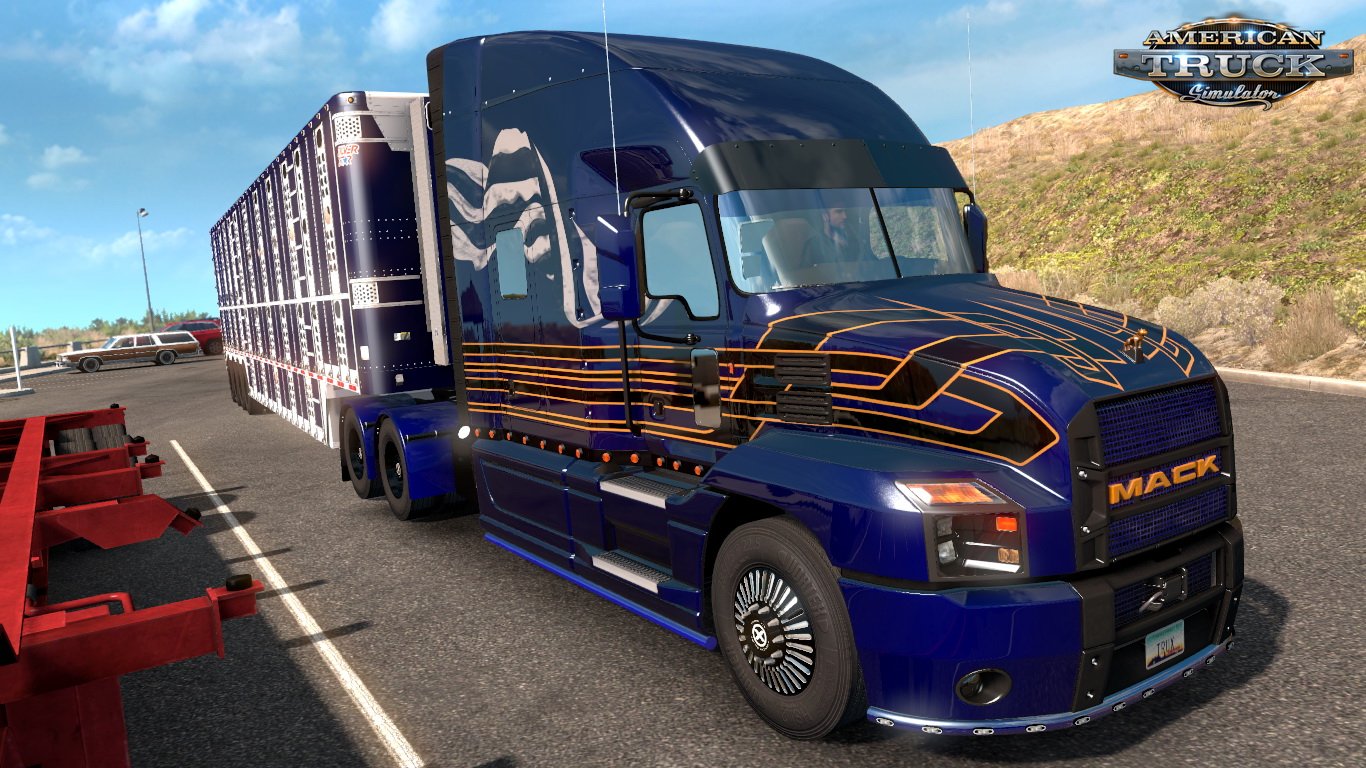 Zac Brown Mack Anthem Truck & Trailer Skins + Parts Tuning v1.0 (1.34.x)