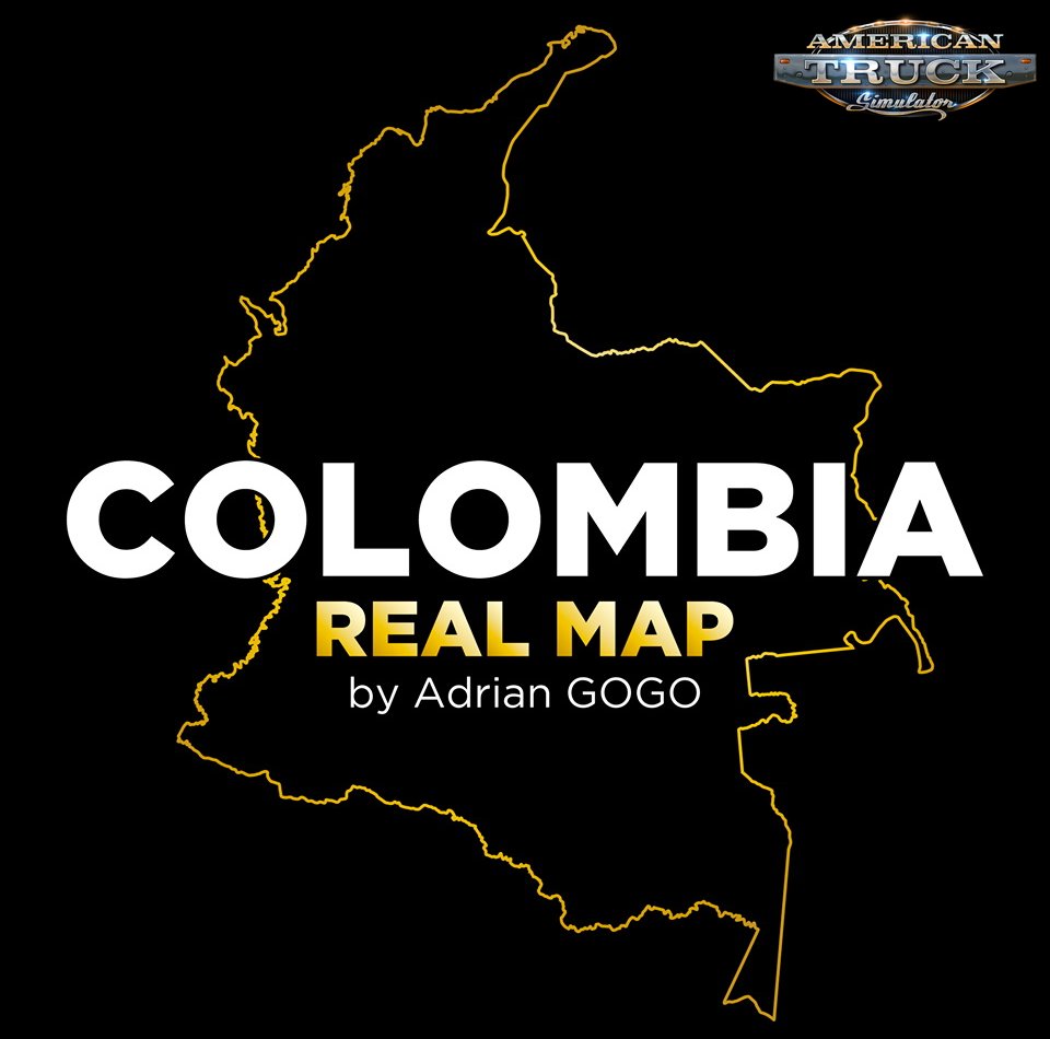 Colombia Real Map (Beta) v1.0 by Adrian GOGO (1.34.x)