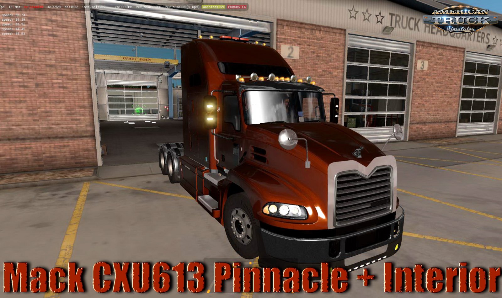 Mack CXU613 Pinnacle + Interior v1.0 (1.34.x)