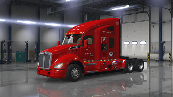 Tesla Motors Skin for Kenworth T680 v1.0 (1.35.x)