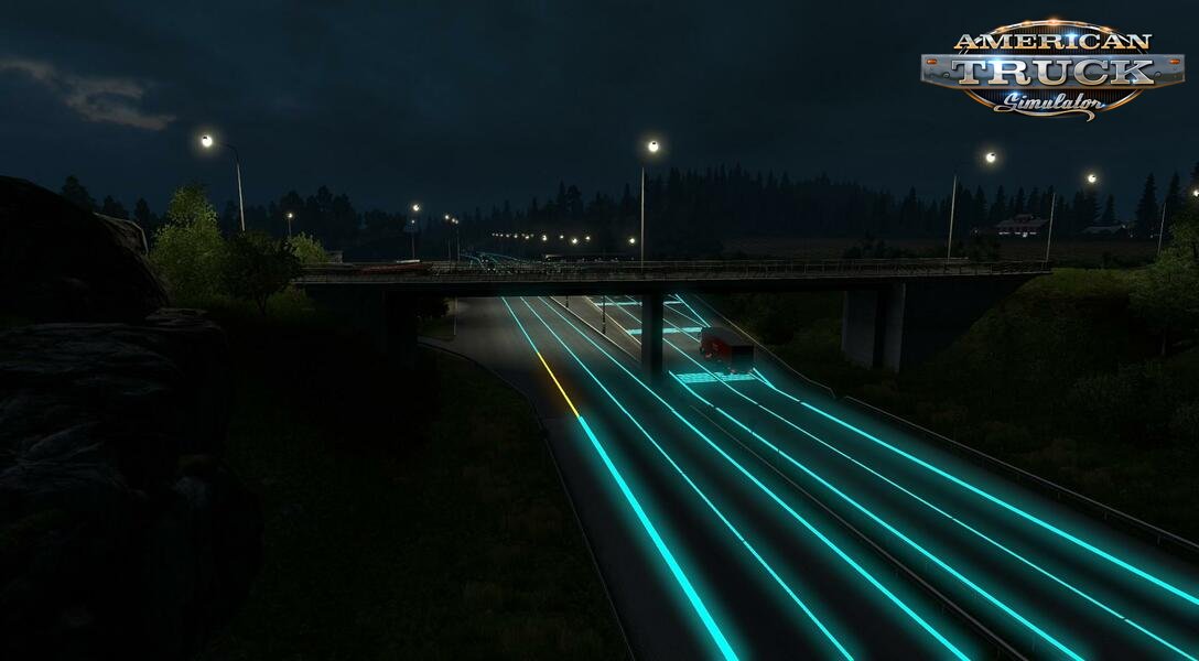 Roadways Luminous v1.0 by LOBO_DRIVER for ATS (1.35.x)