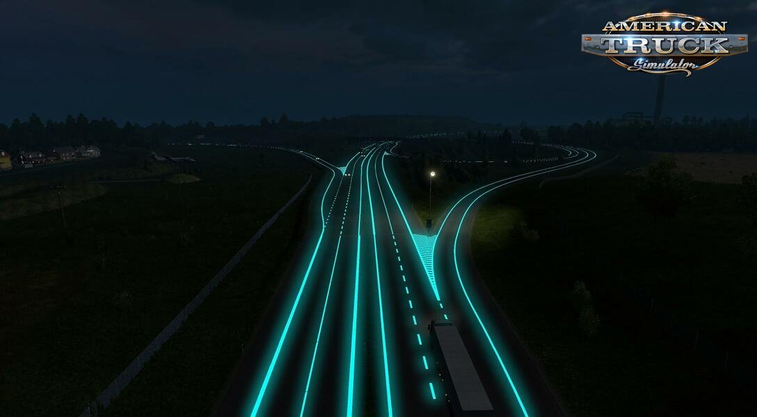 Roadways Luminous v1.0 by LOBO_DRIVER for ATS (1.35.x)