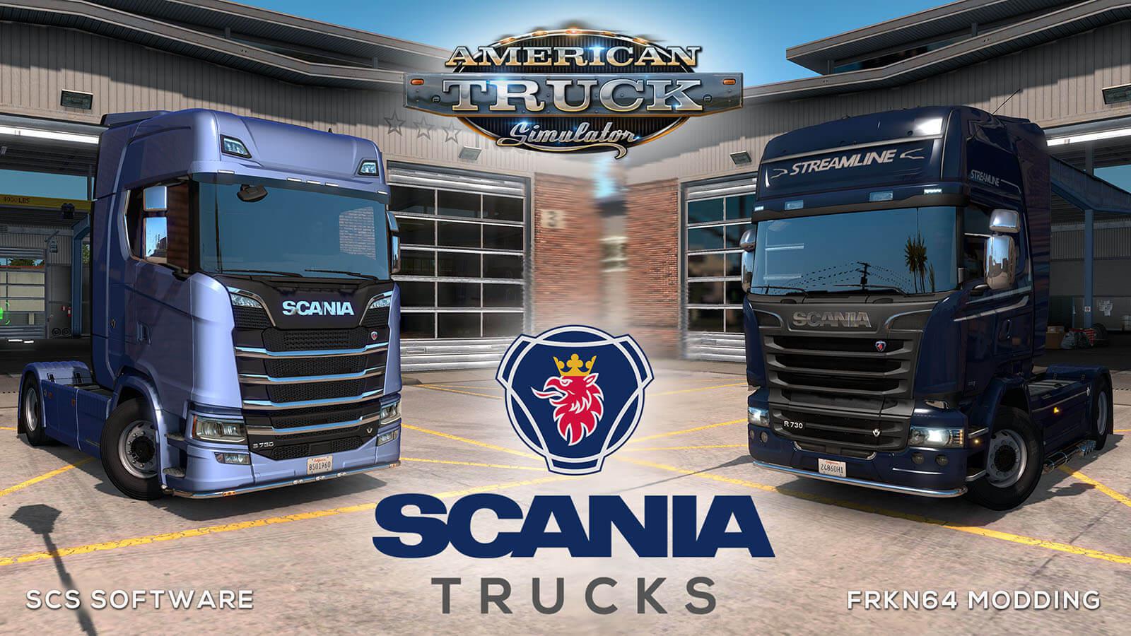 Scania Trucks Mod for ATS v2.1 by Frkn64 (1.35.x)