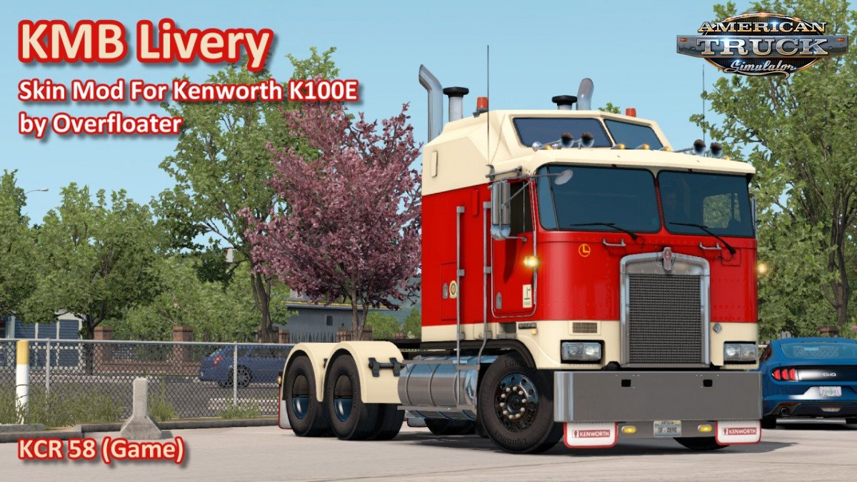 KMB Livery Skin for Kenworth K100E by Overfloater v1.0 (1.35.x)