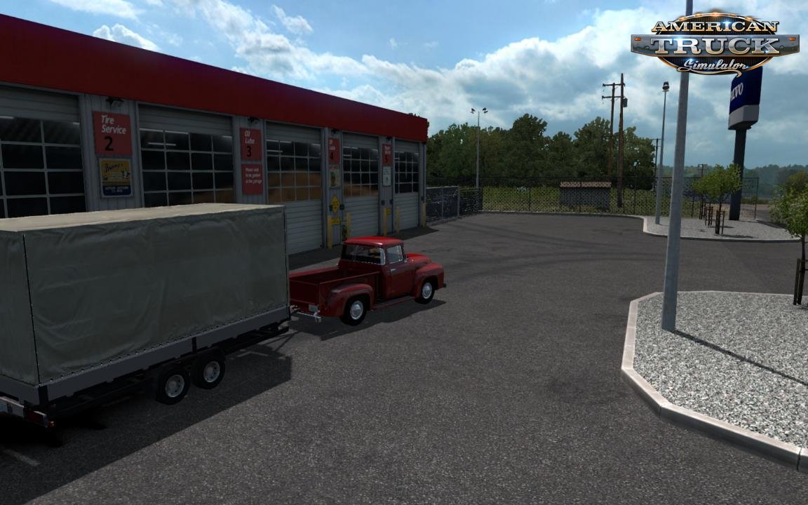 Ford F-100 Custom Cab 1956 + Mini Trailer v1.2 (1.35.x) for ATS