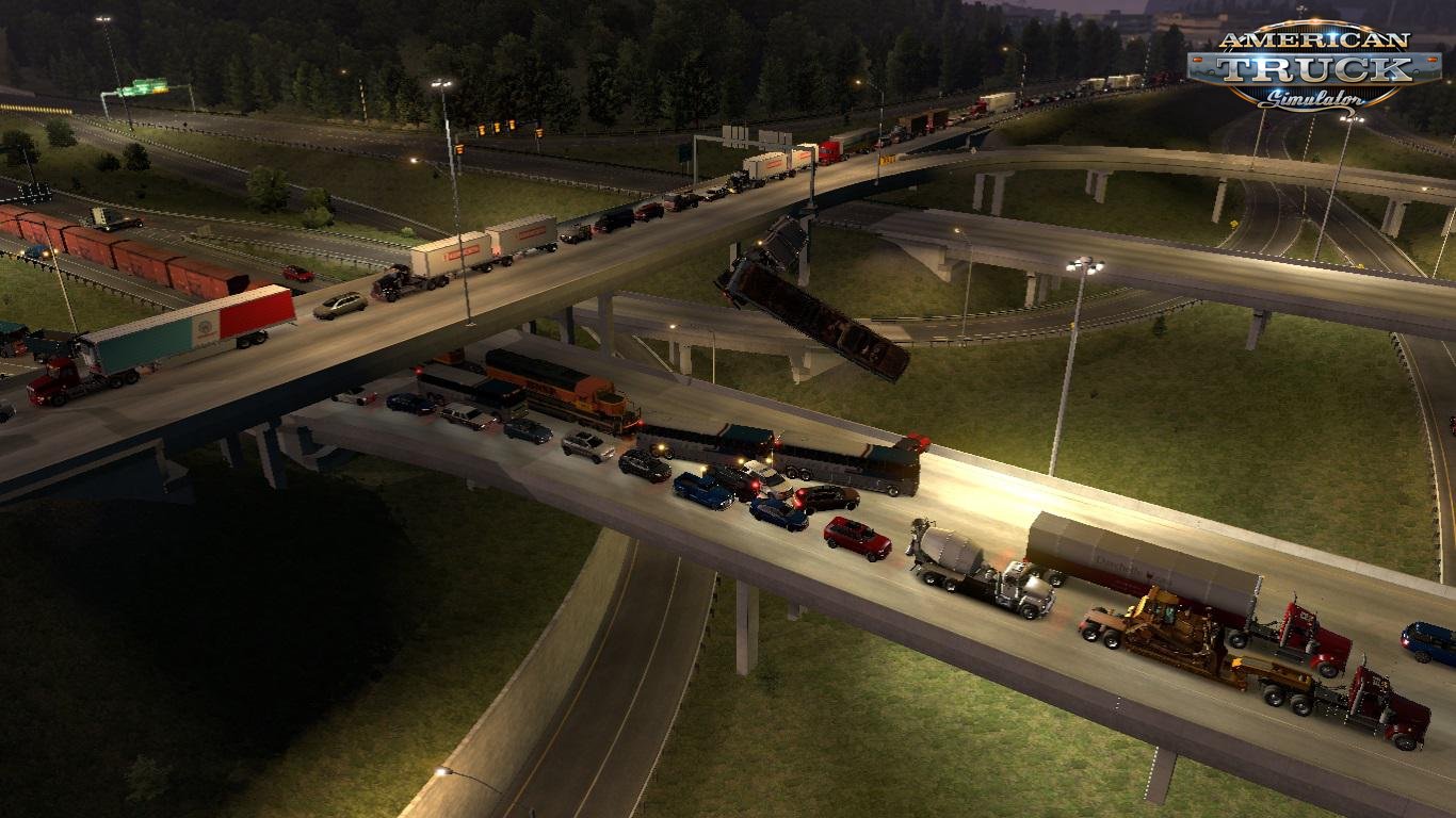 Trains Everywhere (Road Nightmare) Addon v1.0 (1.35.x) for ATS
