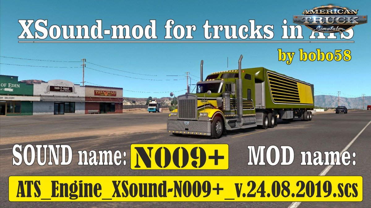 XSound Mod Engine N009+ for Trucks in ATS (1.35.x)