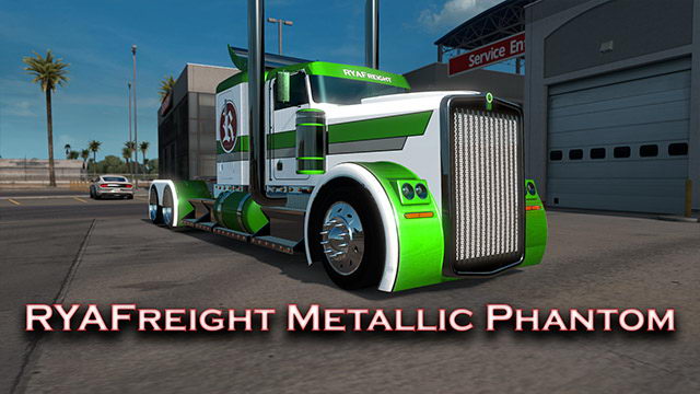 RYAFreight Metallic Skin for Phantom Truck v1.0 (1.35.x)