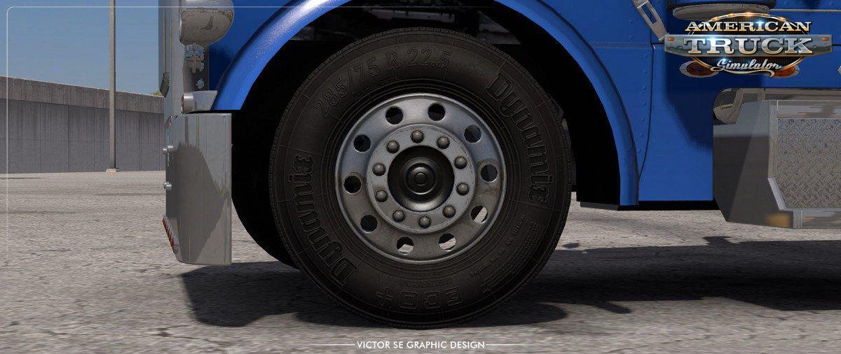 Dark Textures for Stock Truck & Owned Trailers Tires v1.0