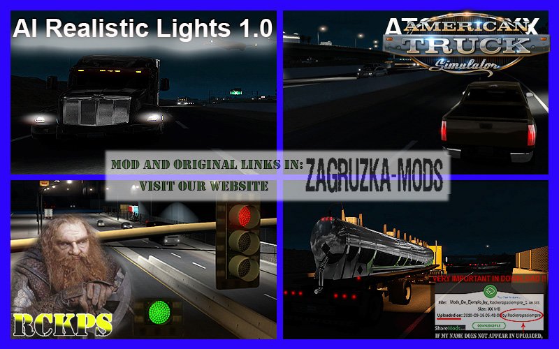 AI Realistic Lights Mod v1.2 (1.36.x) for ATS