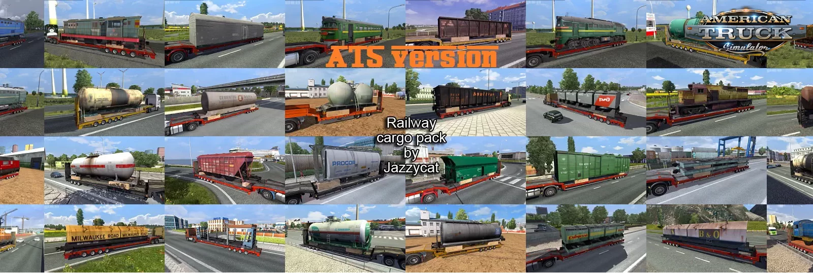 Railway cargo pack by Jazzycat v2.0 from ETS2 to ATS