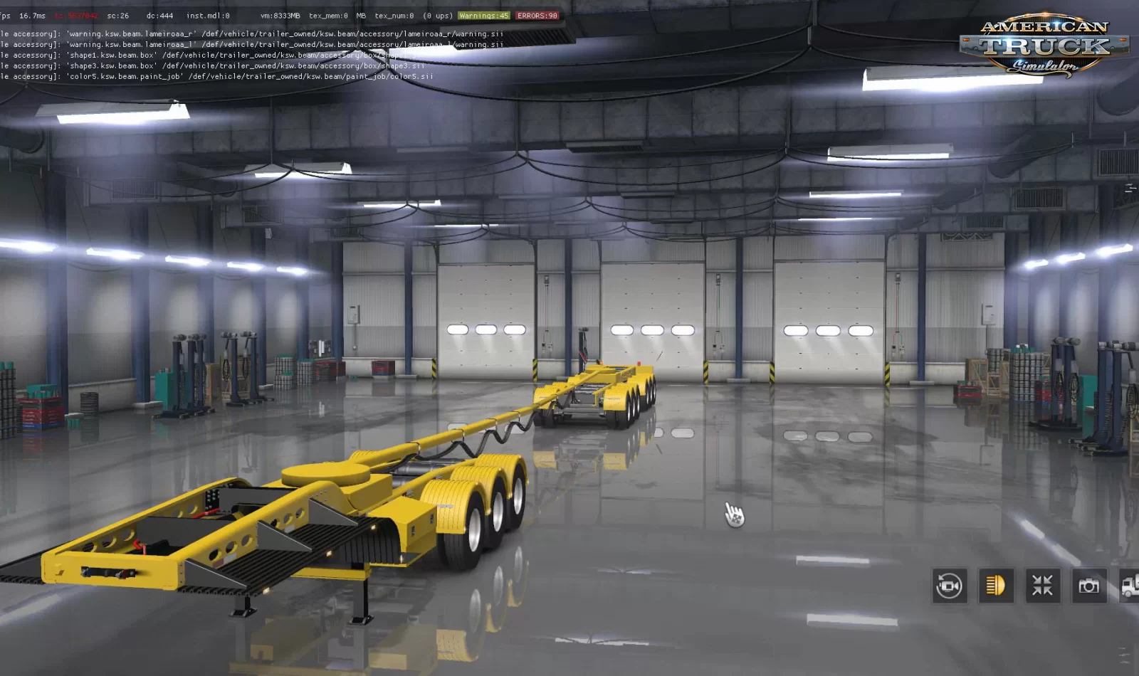 Steerable Dolly Trailer v2.0 by Kishadowalker (1.49.x) for ATS