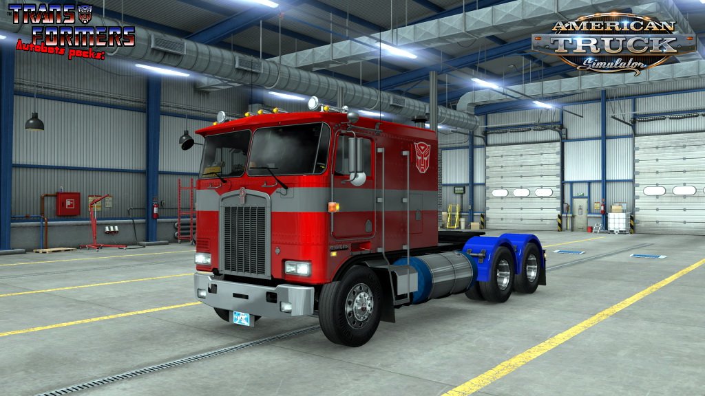 Optimus Prime Skin for Freightliner FLB v1.0 (1.37.x)