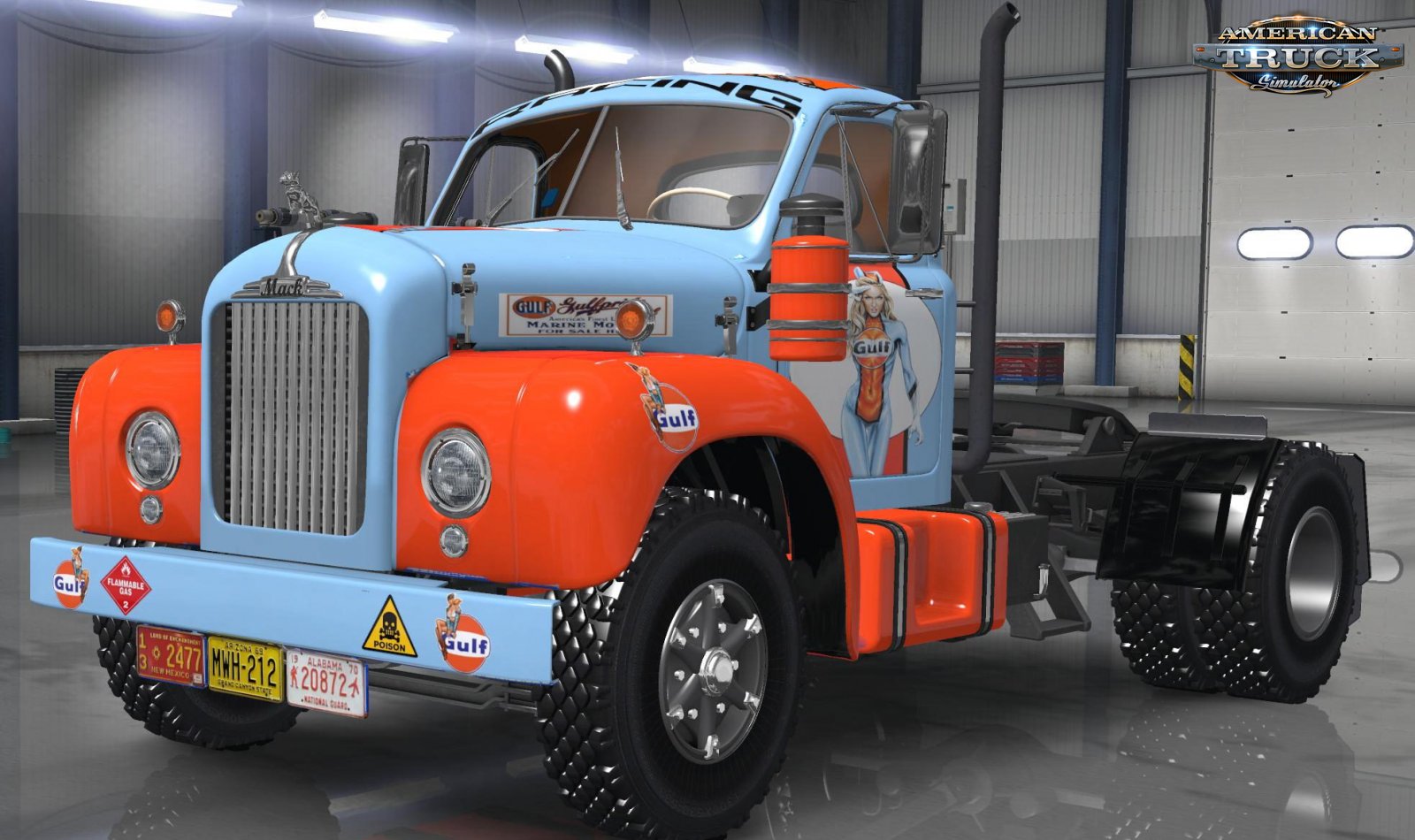 Gufl Pin-Up Skin for Mack B62 Truck v1.0 (1.37.x)