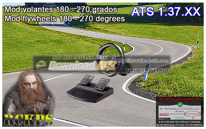 Mod for steering wheel 180-270 Degrees. 1.37.XX ATS