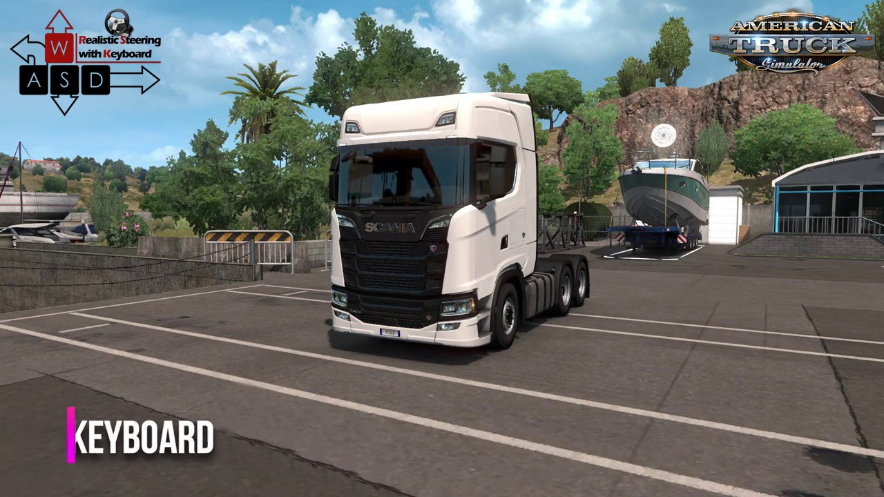 Realistic Steering with Keyboard v3.1.6 (1.43.x) for ATS