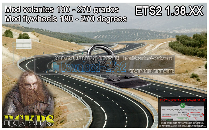 Mod for steering wheel 180-270 Degrees 1.38.XX ATS