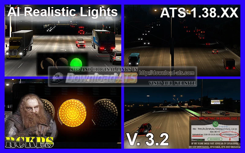 AI Realistic Lights v3.3 (1.39.x) for ATS