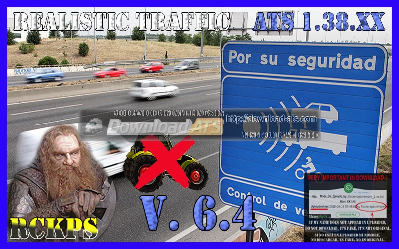 Realistic Traffic Mod v6.4 (1.38.x) for ATS