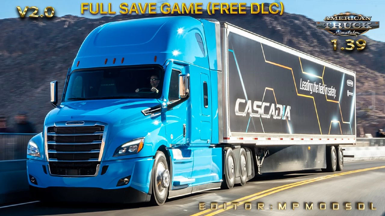 Full Save Game ATS 1.39 (Free DLC) v2.0 by MpModsDL