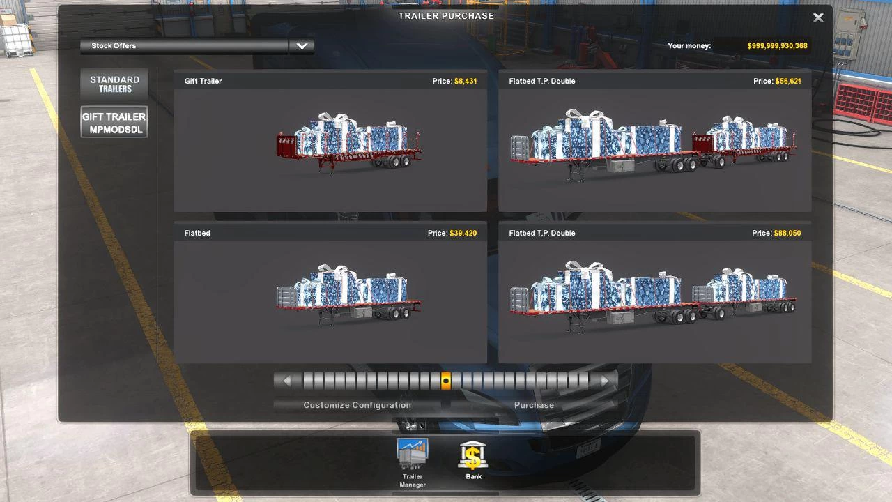 Personal Gift Trailer Mod v1.0 For ATS Multiplayer (1.39.x)