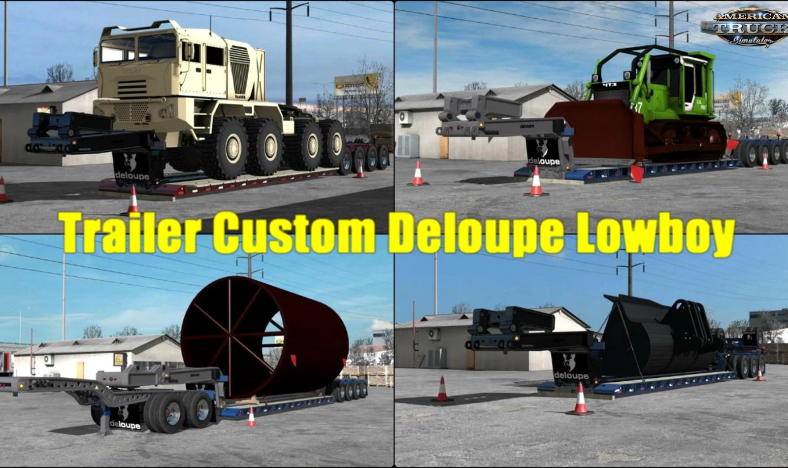 Custom Deloupe Lowboy Trailer v1.1 (1.39.x) for ATS